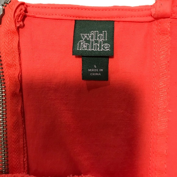 Wild Fable Large Orange Shoulder Strap Dress - Picture 4 of 11